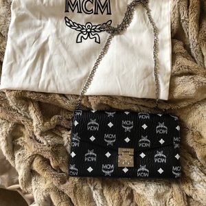 MCM wallet on a chain crossbody bag